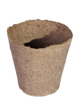 Single empty paper cup isolated on white Stock Photos