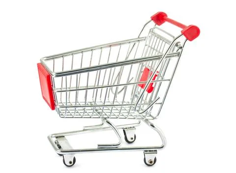 Single empty shopping cart Stock Photos