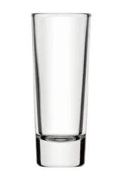 Single empty shot glass Stock Photos