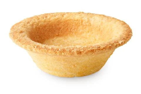 Single empty tartlet, tart shell Stock Photos