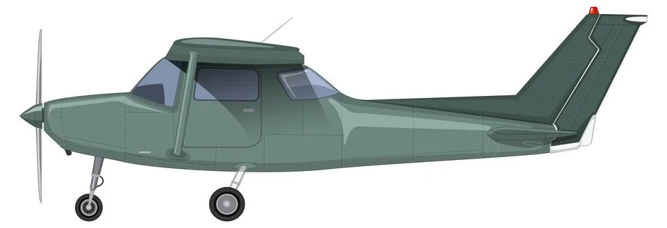 Single Engine Light Aircraft Vector 스톡 일러스트
