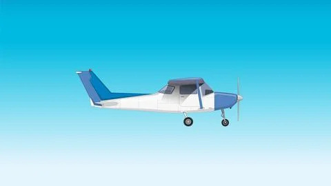Single Engine Light Aircraft Vector Illustrazione stock