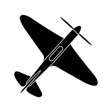 Single-engine propeller aircraft, simple pattern Stock Illustration