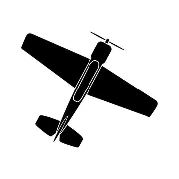 Single-engine propeller aircraft, simple pattern Stock Illustration