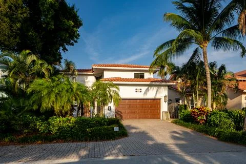 Single family house in Las Olas Isles Fort Lauderdale FL USA Stock Photos