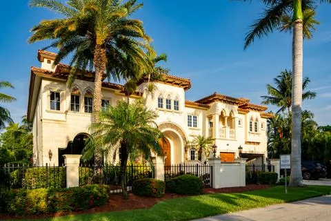 Single family house in Las Olas Isles Fort Lauderdale FL USA Stock Photos