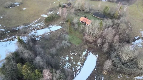 A single farm in the forests of Lithuania Stock Footage 167237707