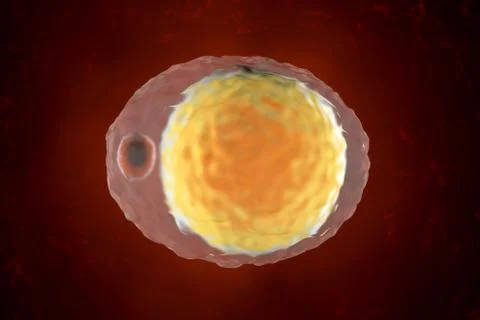 A single Fat cell aka Adipocyte Stock Illustration