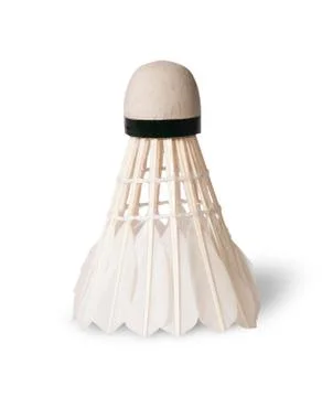 Single feather shuttlecocks Stock Photos