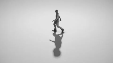 Single figure walking in place 库存影片 58901503