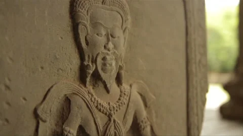 Single Figure Wall Carving 動画素材 42382495
