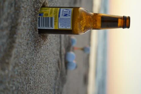 Single fin bech Stock Photos