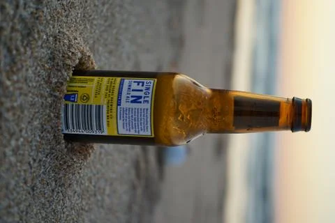 Single fin bech Stock Photos