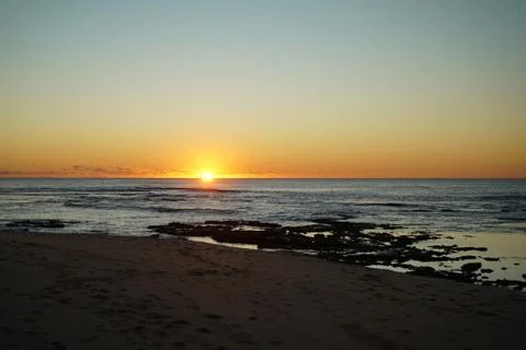 Single fin bech Foto stock