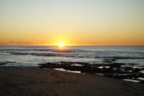 Single fin bech Stock Photos