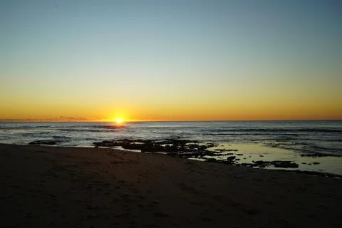 Single fin bech Stock Photos