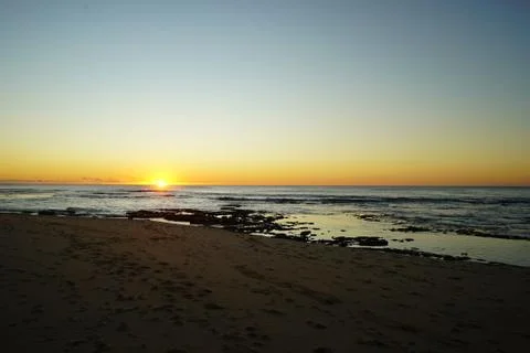 Single fin bech Stock Photos