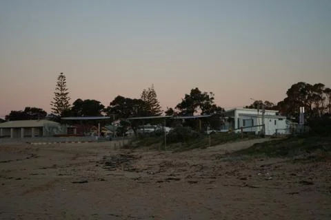 Single fin bech 스톡 사진