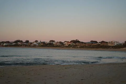 Single fin bech Foto stock