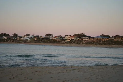 Single fin bech Stock Photos