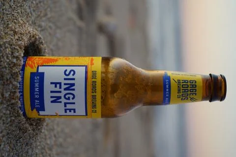 Single fin bech Foto stock