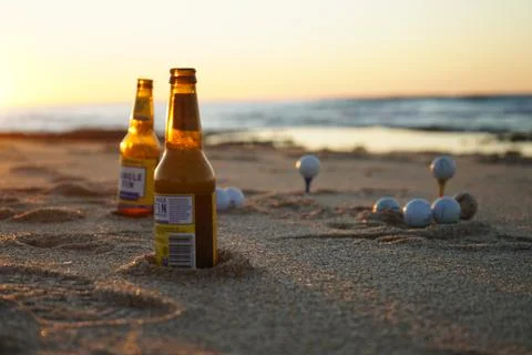 Single fin bottles Stock Photos
