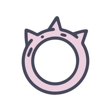 Single finger knuckle color vector doodle simple icon Stock Illustration