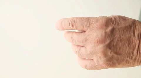 Single finger tremor with copy space Stock Footage 60102666