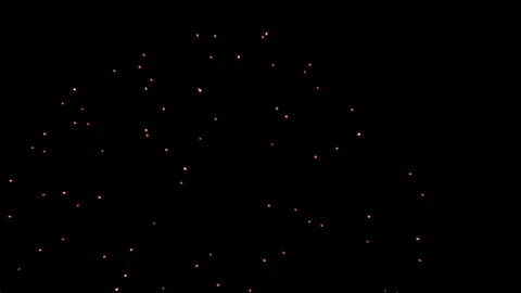 Single Firework Exploding in Slow Motion Stock Footage 92449402