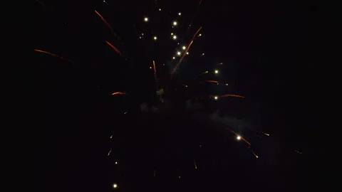 Single fireworks explodes during 4th of July Independence Day show, slow motion Stock Footage 248084878