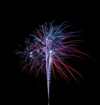 Single Fireworks Explosion Stock Photos