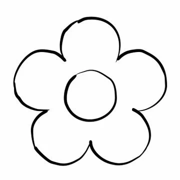 Single flower illustration Illustrazione stock