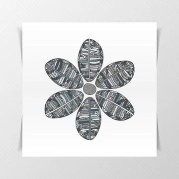 Single Flower Pattern Stock Illustration