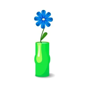 Single flower in vase Stock Illustration