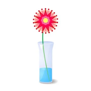 Single flower in vase Stock Illustration