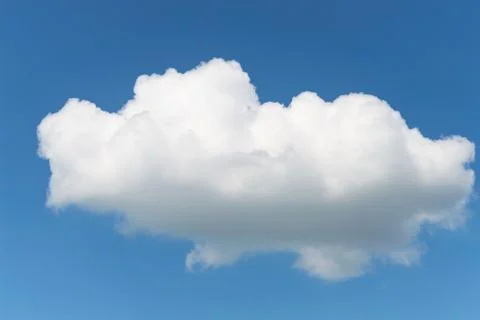 Single fluffy Cumulus cloud Stock Photos