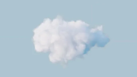 Single fluffy white cloud drifting slowly against clean light blue backgrou.. Stock Footage 332318281