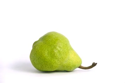 Single fresh Packham pears fruit isolated on white background Foto stock