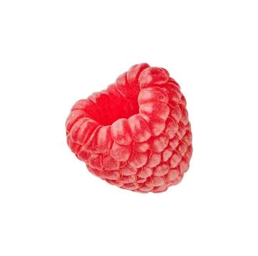 Single fresh raspberry isolated on white background Stock Photos