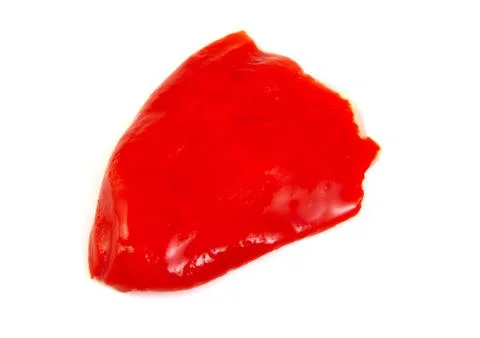 Single fresh roasted red pepper with olive oil Stock Photos
