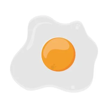 Single fried egg Stock Illustration