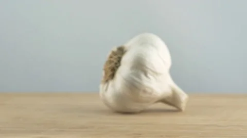 Single Garlic bulb Stock Footage 72982628