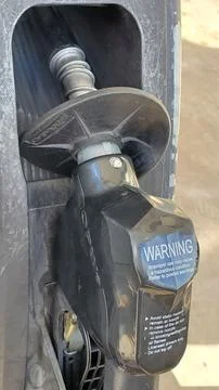 Single gas pump closeup Foto stock