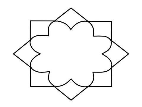 Single geometric patterns in Islamic art Stock Illustration