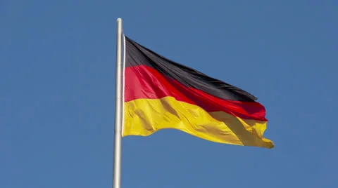 Single germans flag Stock Footage 25796919