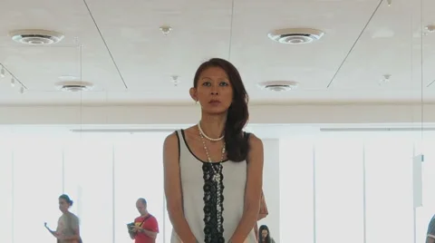 Single Girl in a crowd - Time Lapse Stock Footage