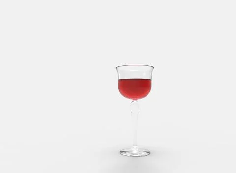 Single Glass Of WIne Stock Illustration