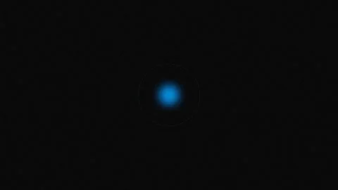 A single glowing blue circle centered on a solid black background Stock Footage 339617200