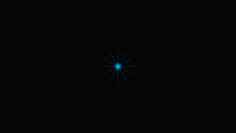 A single glowing blue light dot isolated against a solid black background Stock Footage 339619163
