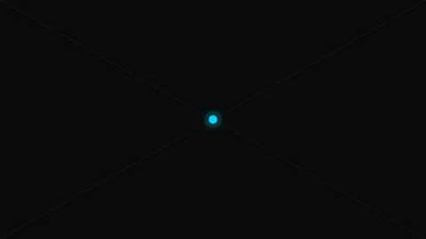 A single glowing blue light point centered against a deep black background Stock Footage 339617743